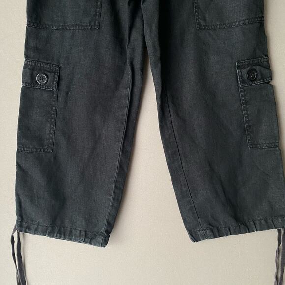 Michael Kors sz 2 black 100% black capri cargo pants NWOT - Picture 8 of 8